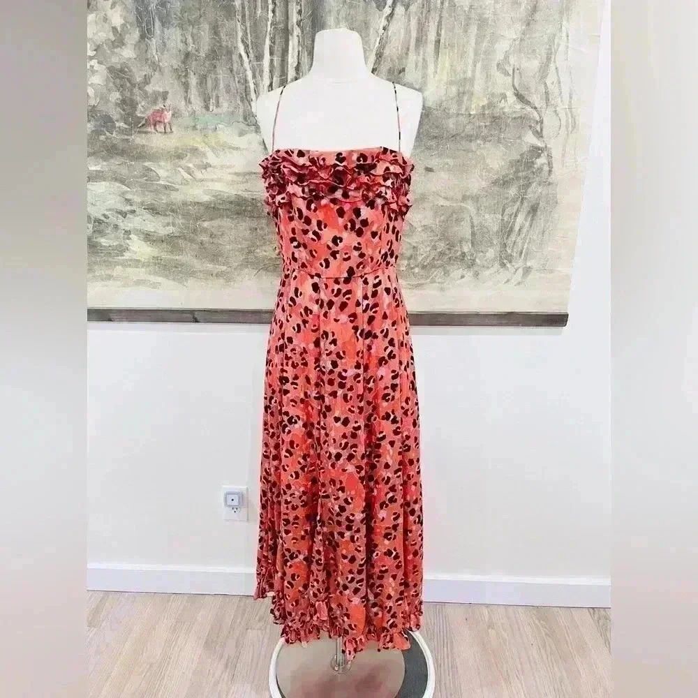 Anthropologie Hutch Ruffle Midi Dress Size 6 NWOT $218 - Picture 2 of 15